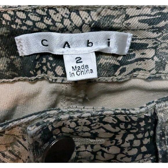 CABI Women's 6 Snakeskin Print Reptile Skinny Ankle Pants Retro Emo Y2K - Picture 3 of 6